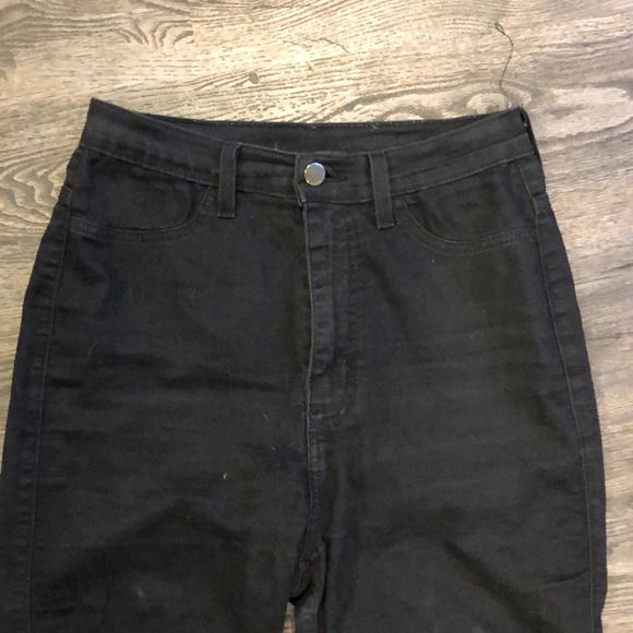 AKIRA BLACK HIGH WAISTED SKINNY JEANS - Picture 2 of 4